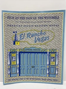 El Rancho Las Vegas NV Opera House Stage Door Steakhouse Menu 1950s - Picture 1 of 3