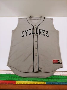 Rawlings Brooklyn Cyclones #3 Baseball Button Up Jersey Sleeveless Tank Top LRG - Picture 1 of 9