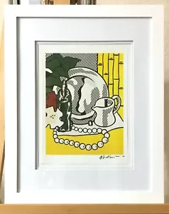 Roy Lichtenstein "Still Life" Lithograph Print Hand Signed 1986 COA Framed - Picture 1 of 3