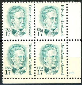 Belva Ann Lockwood Plate Block Plate #1 MNH Scott 2178 All 4 Positions Available - Picture 1 of 2