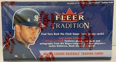 2001 FLEER TRADITION MLB BASEBALL HOBBY BOX NEW SEALED - Image 1 of 4