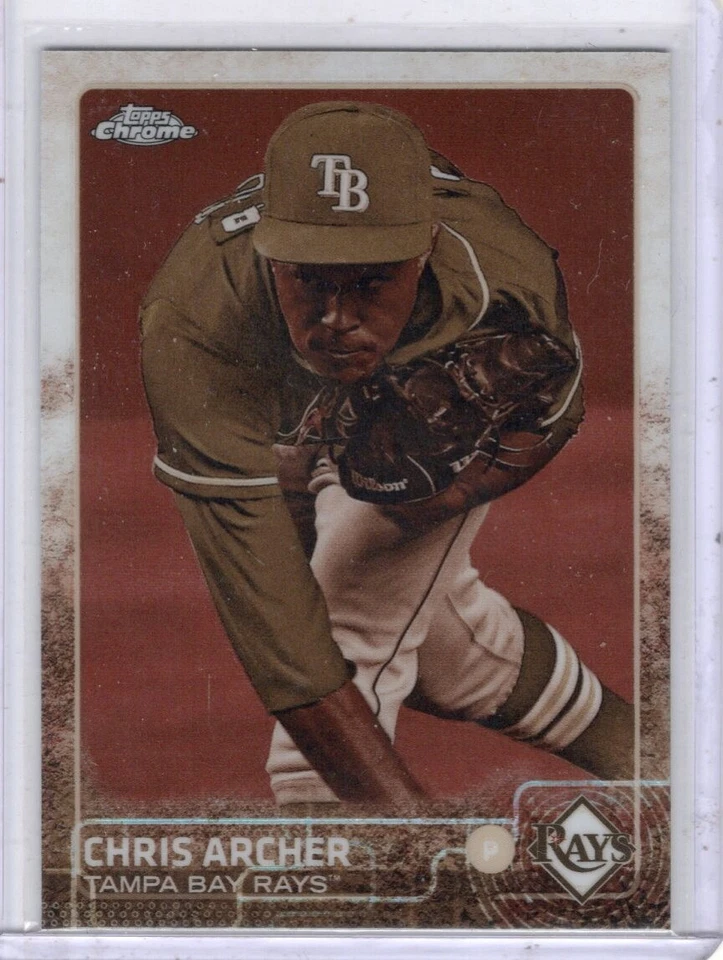 2015 Topps Chrome Sepia Refractor #152 Chris Archer Tampa Bay Rays - Image 1 of 1