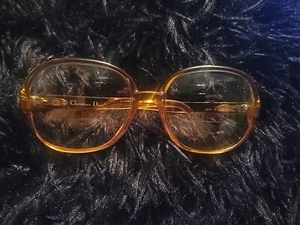 Gafas vintage Christian Dior ámbar lucite de gran tamaño 2076 - Imagen 1 de 5