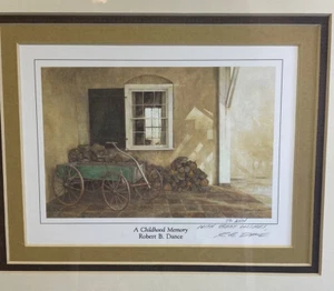 Robert B. Dance Signed Lithograph A Childhood Memory 1977 Old Salem North Caroli - Picture 1 of 6