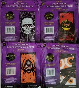 Halloween Türdeko LED Lite Eyes Jack-O-Lantern Totenkopf Spinne D3, Auswahl: Typ - Bild 1 von 5