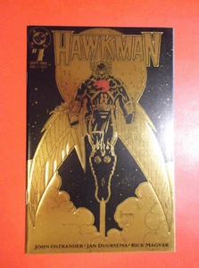 HAWKMAN # 1 - QUASI NUOVO - 9,2 - 1993 COPERTINA IN RILIEVO LAMINA D'ORO - JAN DUURSEMA - Foto 1 di 2