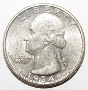 1934 Washington Quarter AU (H166) - Bild 1 von 2
