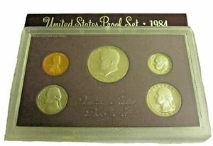 Juego de 5 monedas de prueba 1984-S Estados Unidos como nuevas en estuche con Kennedy 50¢ - Imagen 1 de 3