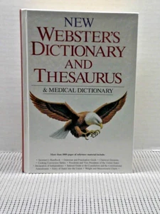 New Webster's Dictionary and Thesaurus & Medical Dictionary 1991 Hardcover - Picture 1 of 12
