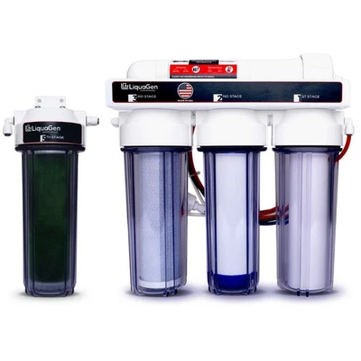 LiquaGen 5 Stage Premium 100 GPD RO/DI Water Filter System – Zero TDS - Image 1 of 4