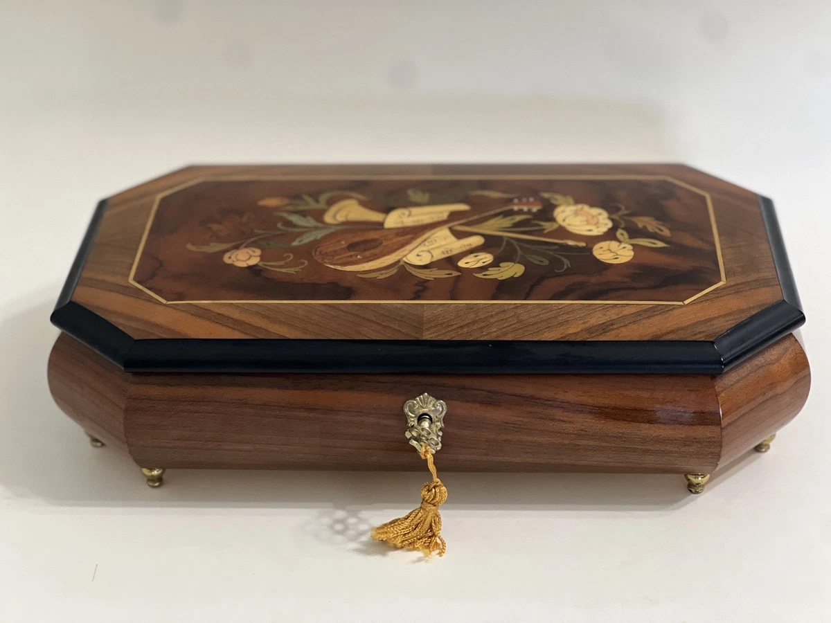 REUGE メカニカルミュージックボックス 花のインレイ REUGE メカニカル