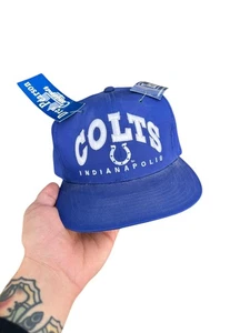 Vintage Indianapolis Colts Hat SnapBack NFL Football 90s NWT Drew Pearsons - Picture 1 of 5