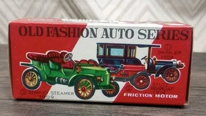 Old Fashion Auto Series Vintage Tin Car. Friction Motor Daimler 1904 Made Japan - Picture 1 of 7