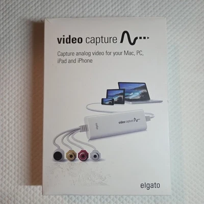 Elgato USB Analog Video Capture VHS TRANSFER VCR Device Mac PC IPAD iPhone Open - Image 1 of 4