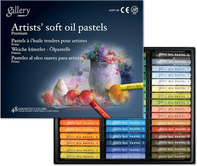 Set Di 48 Pastelli a Olio Morbido, Colori Assortiti - Immagine 1 di 4