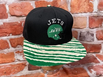 老式纽约喷气机队 Zubaz 平沿帽 80 年代 90 年代 — 第 1/4 张图片