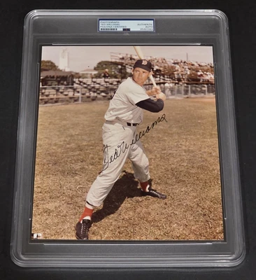 TED WILLIAMS Signed 8x10 Photo-HALL OF FAME-BOSTON RED SOX-PSA Slabbed - Image 1 of 4