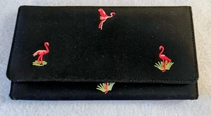 Selten! Yik Fung Damen Flamingo Geldbörse Druckknopf vorne Lizenz Kreditkarten dreifach faltbar - Bild 1 von 6