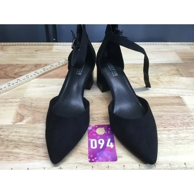 Zapatos de tacón Kenneth Cole Reaction Jennifer para mujer 8 negros de gamuza con correa al tobillo Foto 1 de 4