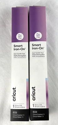 2 New Cricut Smart Iron-On Heat Transfer Vinyl Holographic Blue 13"x3' Free Ship - image 1 of 4
