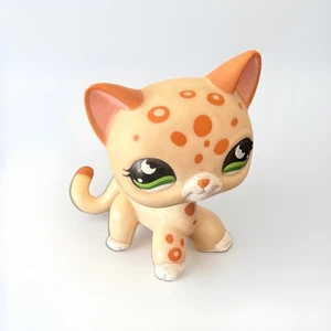 Littlest Pet Shop LPS Authentic Rare #852 Cream Shorthair Cat Leopard - Picture 1 of 5