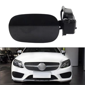 1 Satz Tankklappenhalterung mit Kappe für Benz C300 C400 C450 15-19 Schwarz - Picture 1 of 14