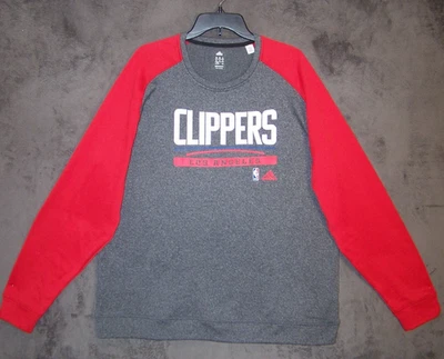 Los Angeles Clippers Sweatshirt 2XL XXL Slim ADIDAS Basketball NBA LS Mens - Image 1 of 4