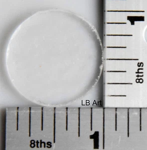 12 CÍRCULOS TRANSPARENTES DE 1" DE 3mm de GROSOR VIDRIO BUEY 90 COE PARA FUSIÓN - Imagen 1 de 2