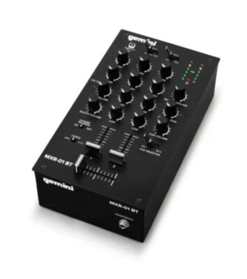 Gemini MXR-01BT 2 Channel Professional DJ Mixer With Bluetooth Input. New - Image 1 of 4