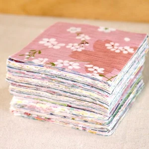 100 Sewing Print Floral Cotton Quilting Fabric Scraps Squares Bundle DIY Craft - Picture 1 of 9