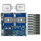 Gigabyte MZ72-HB0 Motherbaord Rev3.0 + 2x AMD EPYC  7T83 CPU +512GB 3200AA RAMs