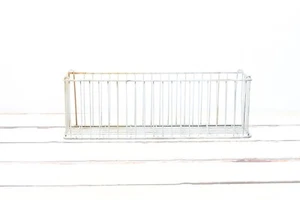Vintage. Cesta de alambre grande grande larga industrial cesta de metal 27,75x8,5x9,25 #3 - Imagen 1 de 9
