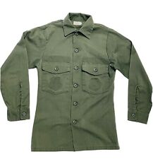 US AIR FORCE Army Fatigue Shirt Long Sleeve OG-507 13 1/2 Small Vietnam War
