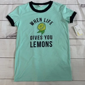 Camiseta básica LulaRoe Liv para mujer 2XS camisa verde menta cuando la vida te da limones NUEVA - Imagen 1 de 7