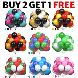 BALLOONS 100pcs Color Assorted Birthday Balloons Multicolor Support Helium/Air - Picture 1 of 64