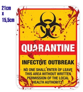 Resident Evil Umbrella Sticker Auto Aufkleber Warning Zombie Quarantäne 21cm XL - Bild 1 von 1