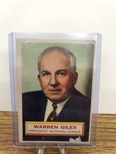 1956 Topps #2 Warren Giles, NL President, VG or better.