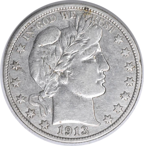 1913-S Barber Silver Half Dollar VF Uncertified #253 Cover