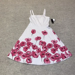NWT Alyn Paige New York Floral White & Pink Dress Women Juniors Size 11/12 - Picture 1 of 9