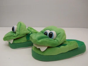 Haida Trading INC Unisex Animated Slippers Green Growlin Dragon Size S - Picture 1 of 6