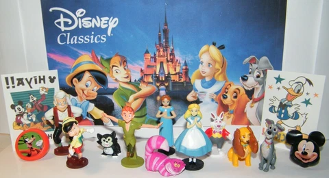 Disney Classic Movie Figure Set of 10 Peter Pan, Alice in Wonderland, Pinocchio Cover