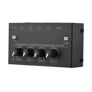 Ultra-Compact 4 Channels Stereo Headphone Amplifier with Mono Stereo Switch N1B4 - Picture 1 of 8