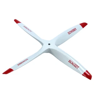 4 Bladed 11x6 Wood Propeller White for Nitro Gas Fuel Engine Power Model Plane - Picture 1 of 8