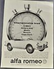 1963 Jaguar XK-E Coupe Alfa Romeo Spider Roadster Magazine Ad Nice Original 63
