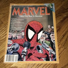 Marvel Magazine 1989 The Year in Review Spider-man, X-Men, Iron Man, Hulk