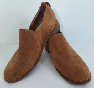 Franco Sarto Womens Sz 9 Brown Caramel Suede Ankle Booties Justia, Pre-Owned VGC - Picture 1 of 7