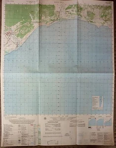 6530 ii - Rare Map - HAM TAN - 1969 MAP - NUI DAT - SOUTH CHINA SEA, VIETNAM WAR - Picture 1 of 3