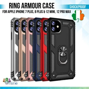 For iPhone 7+ Plus 8+ Plus 12 Shockproof Ring Case Kick Stand Armor Cover Case - Photo 1 sur 4
