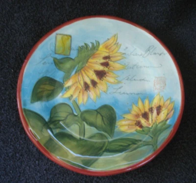 Plato de almuerzo de ensalada de girasol International Susan Winget Meadows certificado NUEVO Foto 1 de 4