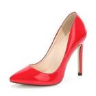 Womens Super High Heel Patent Leather Large Shoes Crossdresser Pumps Queen 35-46